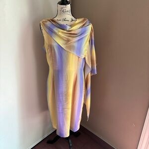 Vintage Sonia K sleeveless with draped collar dress